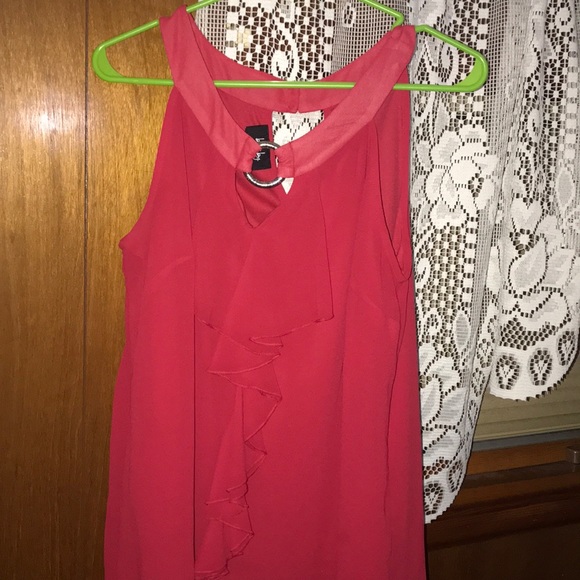 Red dressy tank top. - Picture 1 of 3